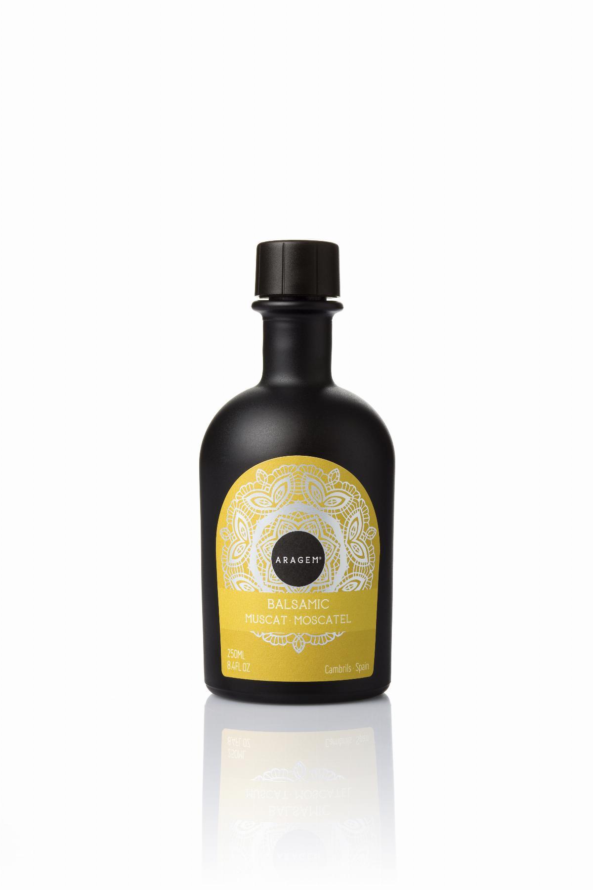 Vinaigre - Vinagre Balsàmic Moscatell Aragem, ampolla negra 250ml. ES-EN - Mestral Cambrils