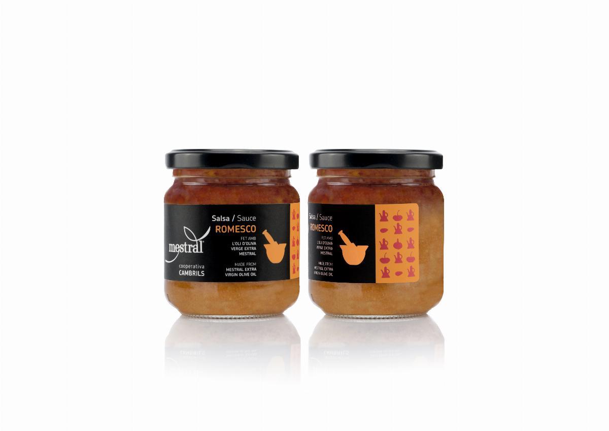 Salsa Romesco Mestral, pot transparent 185g, CAT-ES-EN-NL-AL