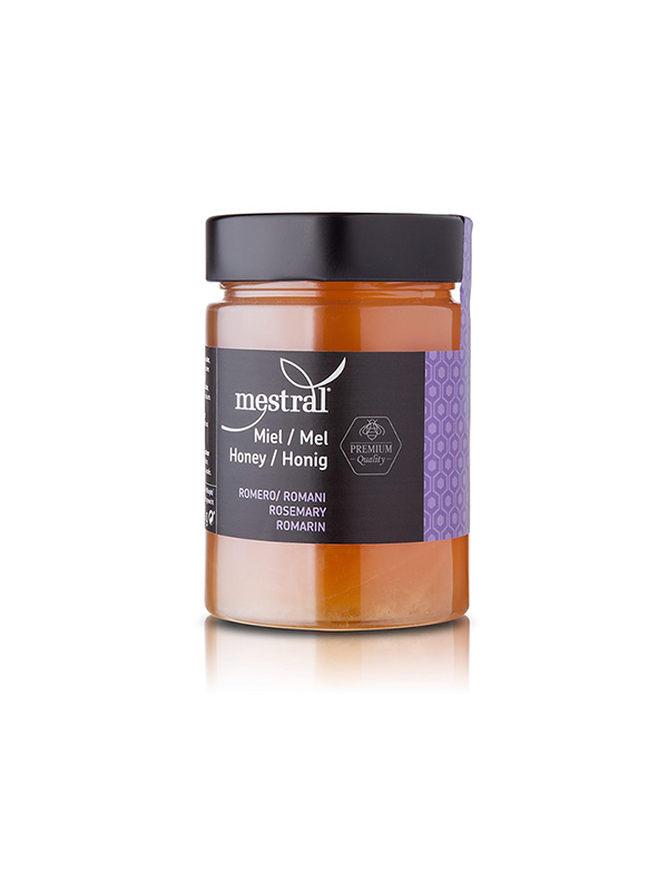 Honey - Mestral Rosemary raw honey, glass jar 500g - Mestral Cambrils