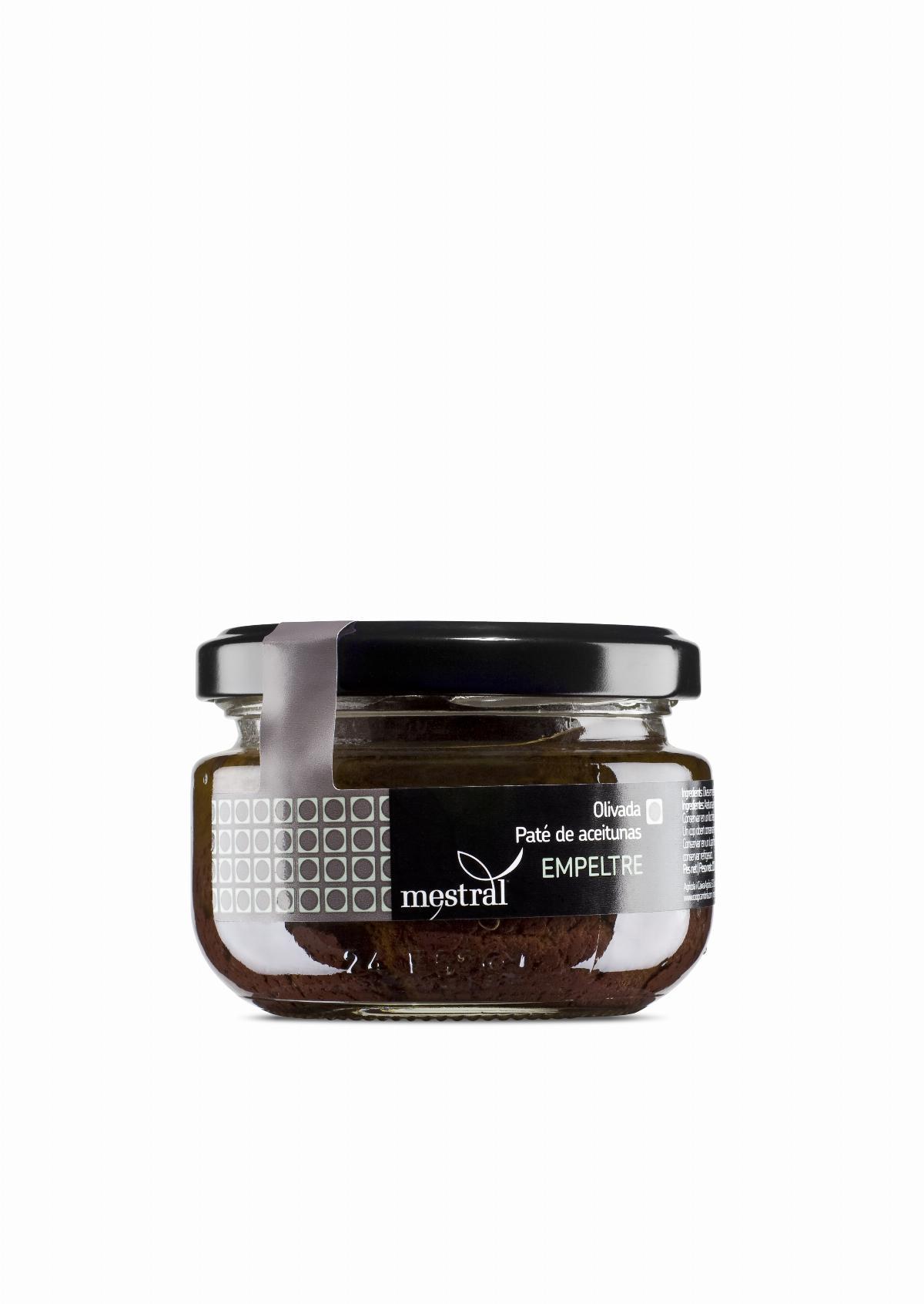 Tapenade - CAIXA Olivada Empeltre Mestral, pot transparent 110g, CAT-ES - Mestral Cambrils