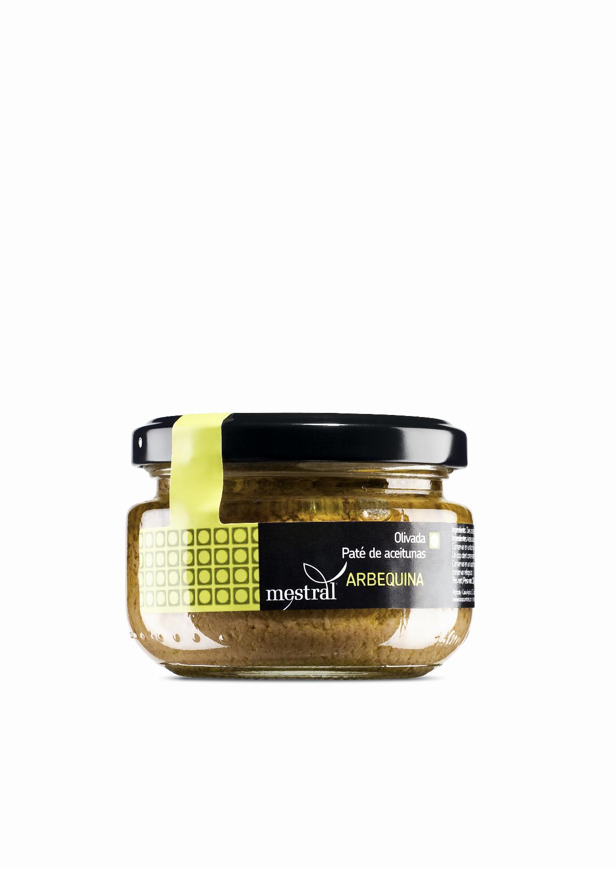 Tapenade - CAIXA Olivada Arbequina Mestral, pot transparent 110g, CAT-ES - Mestral Cambrils