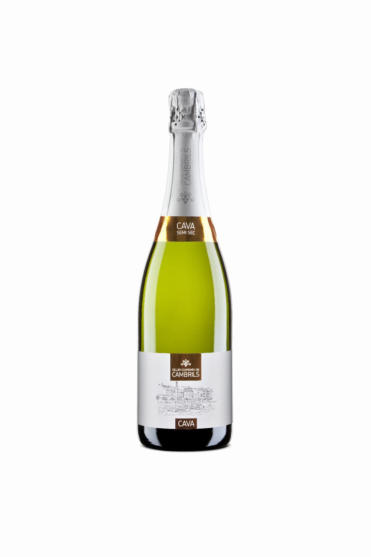 Cava - Sparkling wine - Cava Celler Cooperatiu Cambrils Semi-Sec, 750ml, CAT - Mestral Cambrils