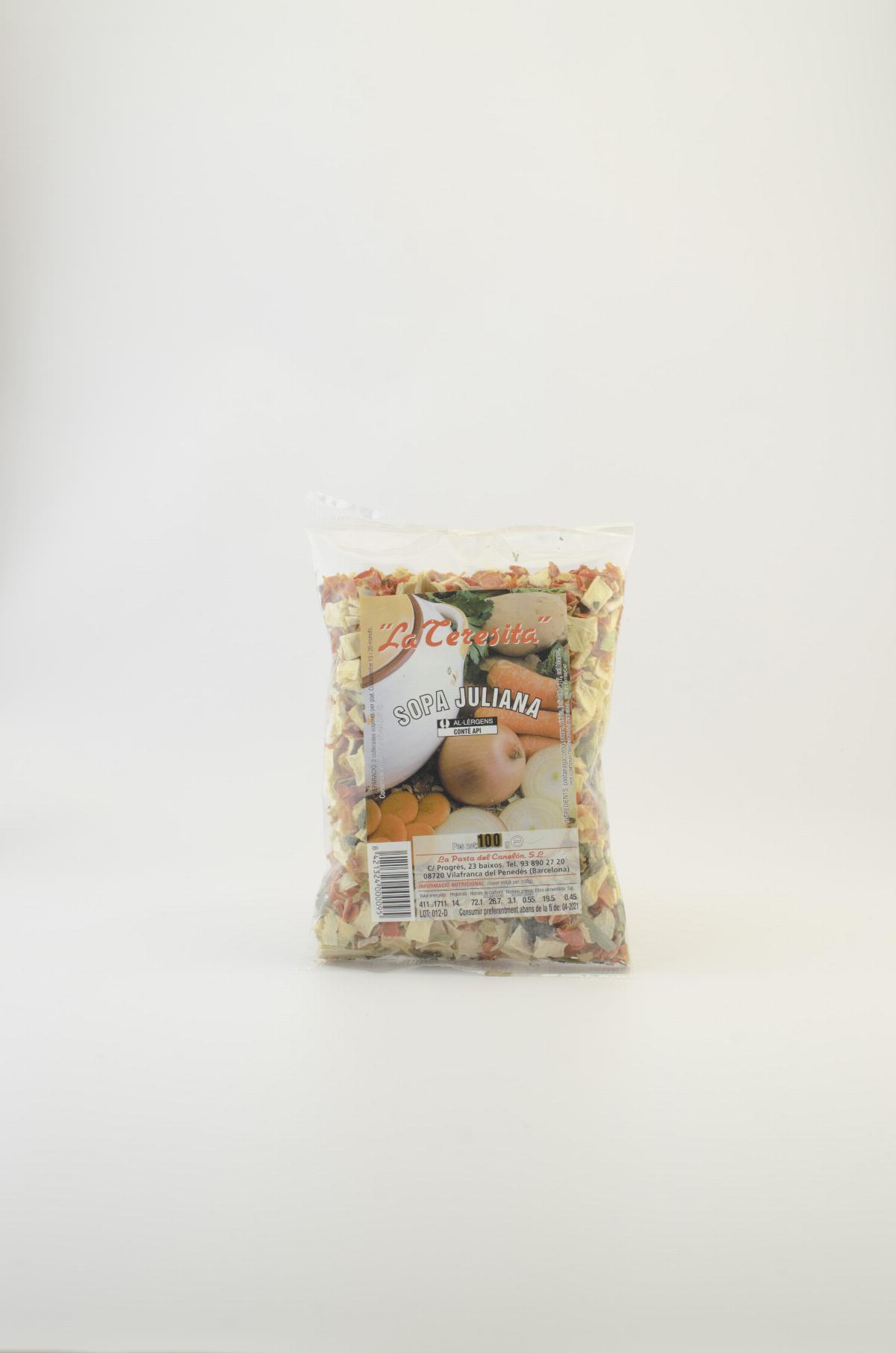 Pasta - Soupe Julienne de légumes déshydratés La Teresita 100g - Mestral Cambrils