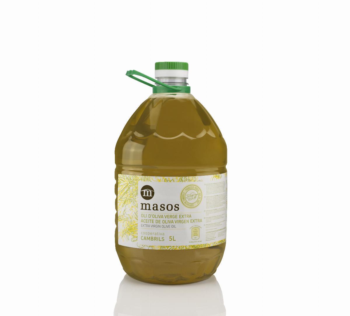 Aceites y Condimentos - Aceite de Oliva Virgen Extra Masos PET 5 litros - Mestral Cambrils