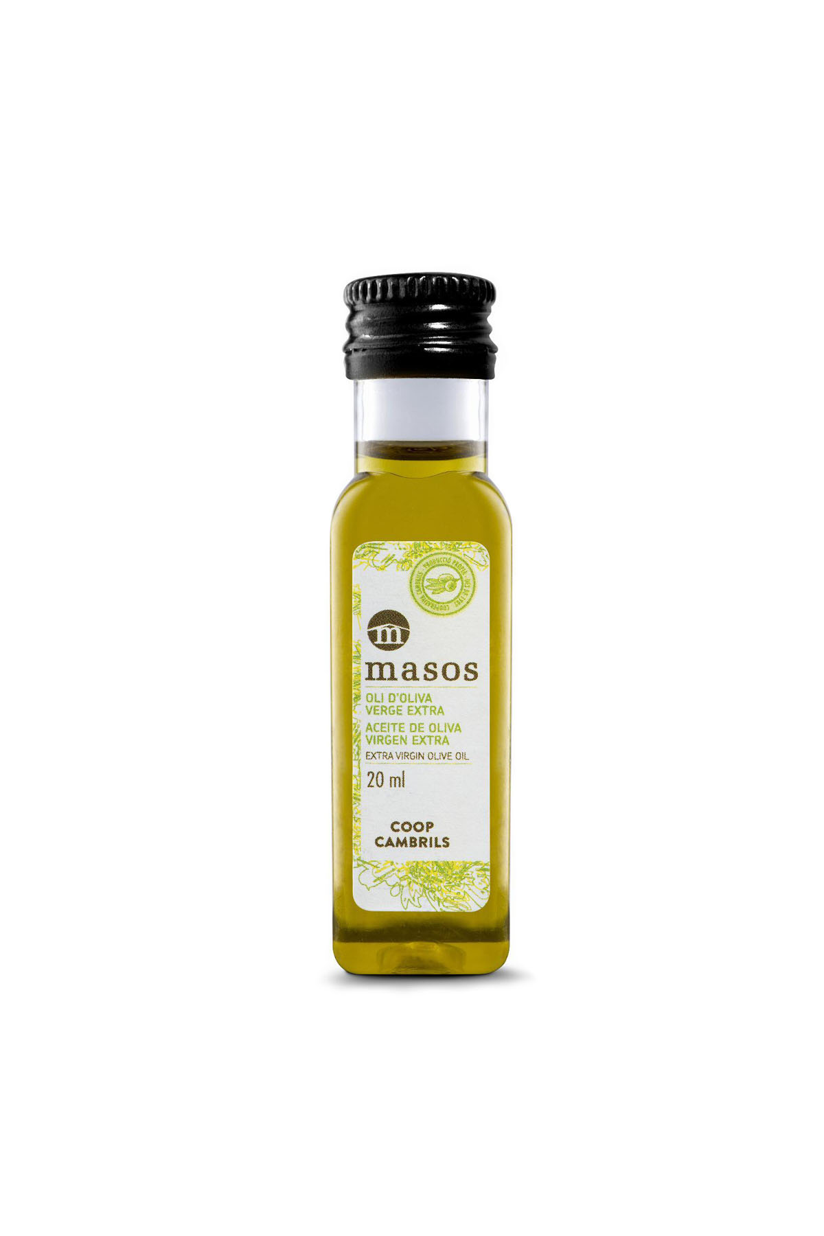 Olis i infusionats - Oli d'oliva Verge Extra Masos ampolla MONODOSI 40 x 20 ml - Mestral Cambrils