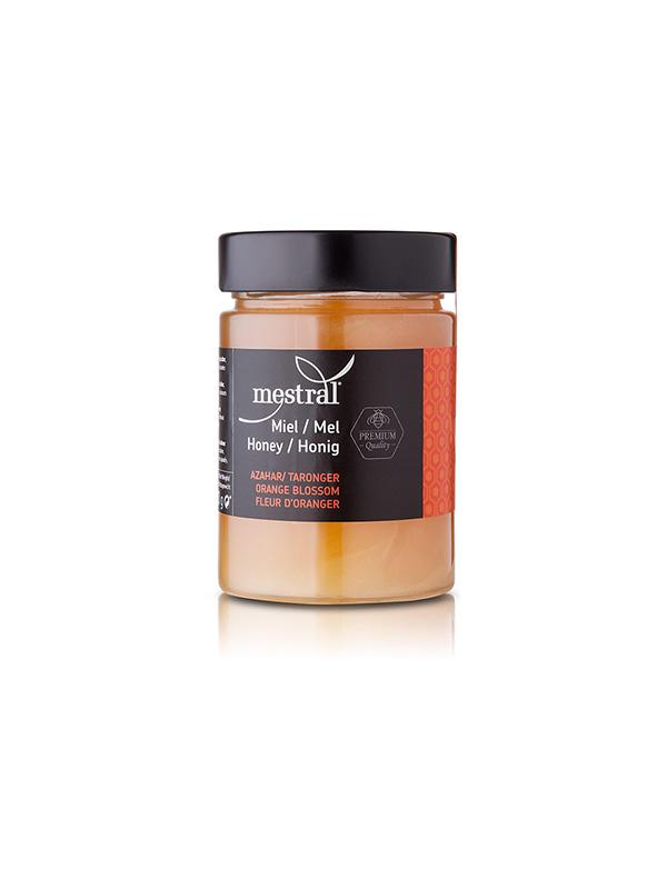 Honey - Orange Blossom raw honey glass jar 500g - Mestral Cambrils