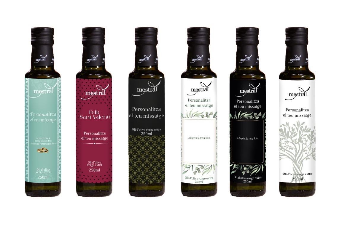 Oli d'oliva Verge Extra 100% Arbequina Mestral Oleoturisme personalitzat